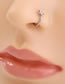 Fashion Steel Color Stainless Steel Five-pointed Star Piercing Nose Nail