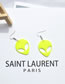 Fashion Orange Acrylic Fluorescent Alien Earrings