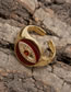 Fashion White Copper Inlaid Zirconium Drip Oil Eye Open Ring