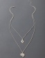 Fashion Silver Color Halloween Ghost Geometric Double Necklace