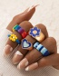 Fashion 7# Alloy Drop Oil Star Love Letter Ring Set