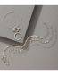 Fashion 1# Alloy Full Diamond Claw Chain Letter Ot Buckle Bracelet Set