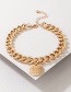 Fashion Silver Color Alloy Geometric Letter Circle Card Anklet