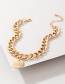 Fashion Combination Alloy Geometric Letter Circle Card Anklet