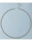 Fashion Silver Color Alloy Plain Circle Chain Necklace