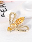 Fashion Gold Alloy Pearl Insect Brooch