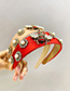 Fashion Red Fabric Alloy Diamond-studded Insect Headband