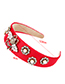 Fashion Rose Red Fabric Alloy Diamond-studded Insect Headband