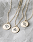 Fashion Steel Color Xz-27 Aries Stainless Steel Round Glossy Lettering Constellation Necklace