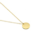 Fashion Golden Color Xz-37 Aquarius Stainless Steel Round Glossy Lettering Constellation Necklace