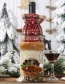Fashion Beige Linen Christmas Plaid Wine Bottle Cover