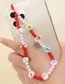 Fashion Color Christmas Soft Ceramic Beaded Mobile Phone Chain