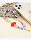 Fashion Color Soft Pottery Butterfly Flower Pearl Mobile Phone Chain