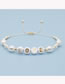 Fashion White Acrylic Rice Beads Letter Beaded Pearl Bracelet