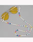 Fashion White Colorful Rice Beads Beaded Smiley Face Lobster Clasp Glasses Chain