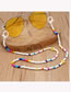 Fashion White Colorful Rice Beads Beaded Smiley Face Lobster Clasp Glasses Chain