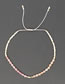Fashion Pink Geometric Rice Beads Beaded Drawstring Bracelet