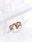 Fashion Rose Gold Color Stainless Steel Rotatable Cat Face Ring