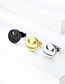 Fashion Black Stainless Steel Hollow Face Mask Earrings