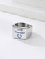 Fashion Silver Color Titanium Steel Luminous Smiley Ring