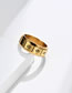Fashion Gold Color Titanium Steel Rotating Arabic Numeral Ring