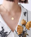 Fashion Gold Coloren Necklace 40+5cm Titanium Steel Gold Plated Geometric Star Necklace