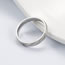 Fashion Steel Color Titanium Steel Bevel Bead Sand Ring