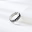 Fashion Primary Color Titanium Steel Inlaid Zirconium Geometric Ring