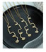 Fashion Gold Color Titanium Steel Gold-plated Face Necklace