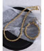 Fashion Gold Color Bracelet Titanium Steel Gold Plated Coarse Twist Chain Necklace