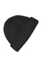 Fashion Black Woolen Knit Cuffed Landlord Hat