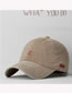 Fashion Wine Red Letter Embroidered Soft Top Baseball Cap