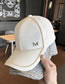Fashion Off-white Cotton And Linen Chain Side Lettermark Baseball Cap