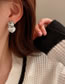 Fashion Silver Pearl Love Geometric Stud Earrings