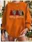 Fashion Brown Christmas Tree Letter Print Long-sleeved Sweater