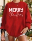Fashion Brown Christmas Letter Crew Neck Sweater