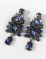 Fashion Black Alloy Diamond Geometric Earrings