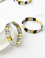 Fashion Gold Silver And Black Stainless Steel Strap Geometric Bracelet