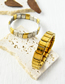 Fashion Silver+yellow Stainless Steel Strap Geometric Bracelet