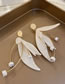 Fashion White Acrylic Petal Earrings