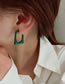 Fashion Green Alloy Dripping Geometric Earrings