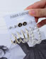 Fashion 10# Geometric Pearl Thread Butterfly Star Moon Irregular Earring Set