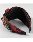 Fashion Red Flannel Diamond-encrusted Sequined Wide-brimmed Headband