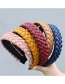 Fashion Pink Artificial Leather Braided Broad-brimmed Headband