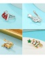 Fashion 03kc Gold Bell Christmas Series Oil Drip U-shaped Piercing Nose Nails