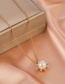 Fashion Silver Alloy Diamond Sunflower Pearl Necklace