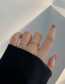 Fashion Gold Copper Gilded Bamboo Ring Set