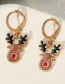 Fashion Bells Alloy Christmas Dripping Bells Snowflake Earrings