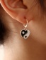 Fashion Black And White Alloy Dripping Tai Chi Love Earrings