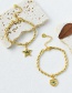 Fashion Gold Copper Inlaid Zirconium Triangle Eye Twist Chain Bracelet